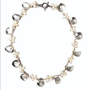 Clear bead & pearl choker